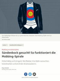 Sündenbock gesucht! So funktioniert die Mobbing-Spirale