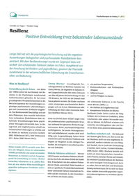 Resilienz: Positive Entwicklung trotz belastender Lebensumstände