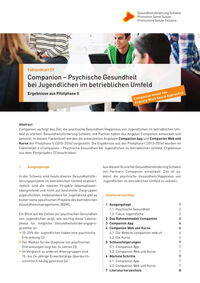Companion – Psychische Gesundheit bei Jugendlichen im betrieblichen Umfeld. Ergebnisse aus Pilotphase II