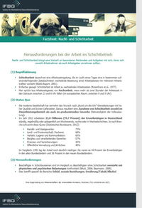Factsheet Nacht- und Schichtarbeit
